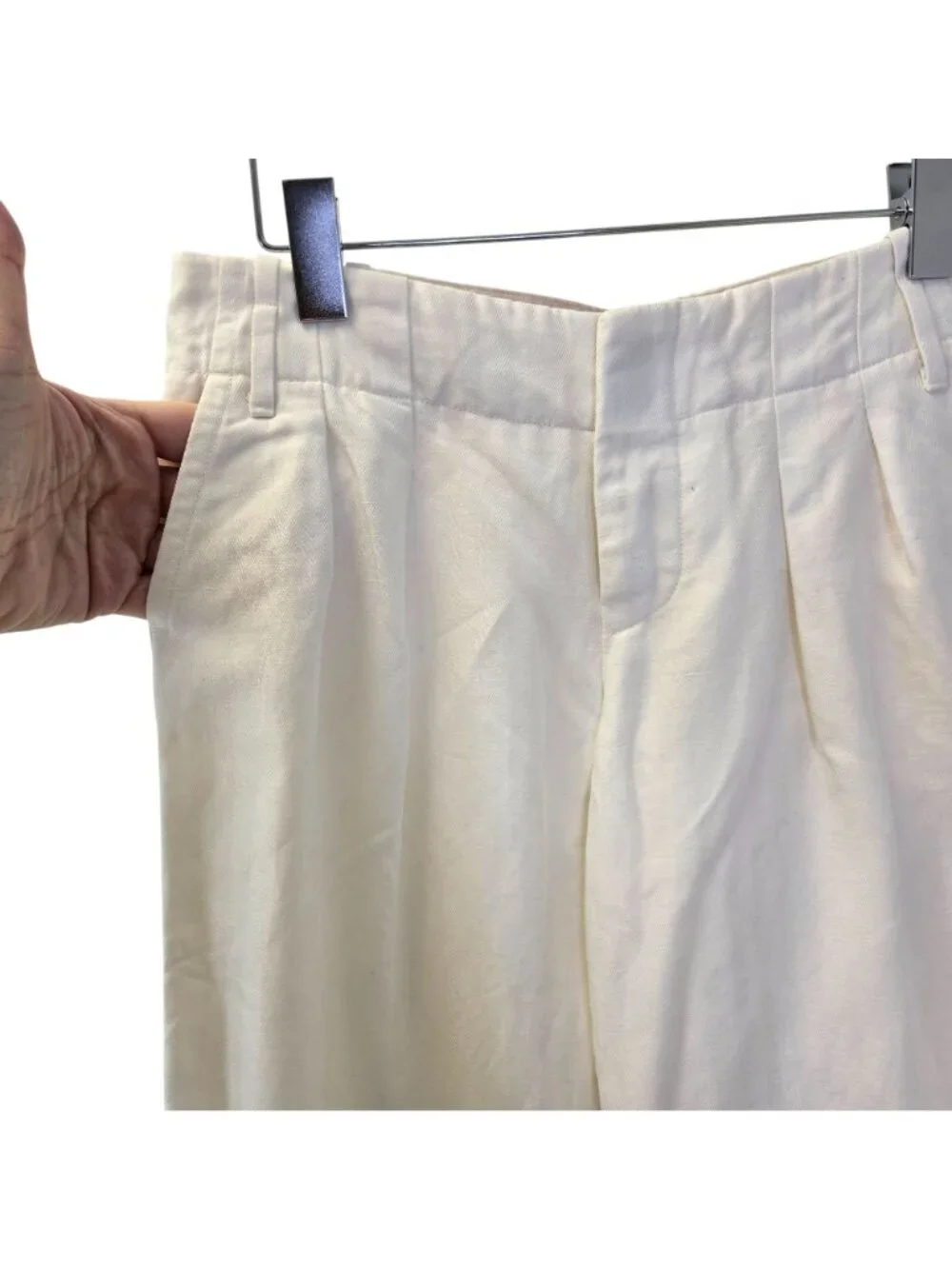 Banana Republic Linen Blend Wide Leg Crop Pants Size 2